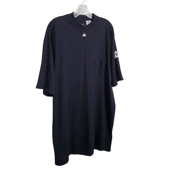 BulwarkFR NWOT Size XXL Shirt Flame Resistant Short Sleeve Protective Blue - Picture 2 of 9
